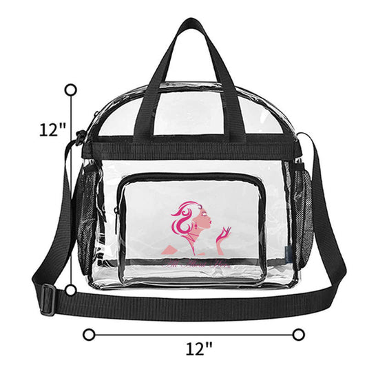 ALL ABOUT HER® Heavy Duty Clear Transparent Backpack See Through PVC Tote Pack