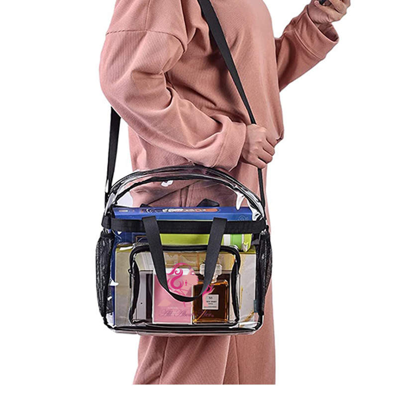 ALL ABOUT HER® Heavy Duty Clear Transparent Backpack See Through PVC Tote Pack