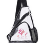 All About Her® Clear PVC Sling Bag - Stadium Approved See Through Shoulder Crossbody Backpack